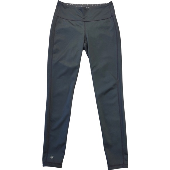 Athleta Crystal Chaturanga Polka Dot Leggings Reversible Black White High Size S - Picture 12 of 13